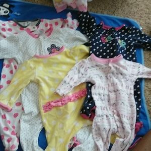 5infant girl onesies pj's for girls